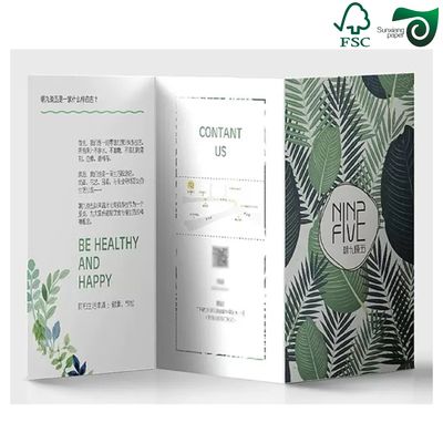 White C2S Glossy Coated Paper 100% Virgin Wood Pulp For Advertising Brochure Printing