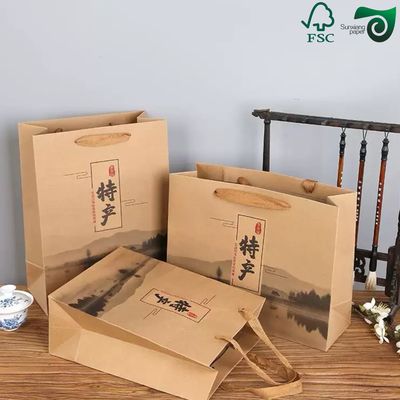 FSC Certified 250gsm Virgin Reddish Brown Kraft Wrapping Paper Rolls  For Custom Wrapping Boxes