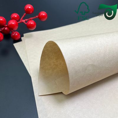 FSC Brown White 40g Non Stick Silicone Baking Paper Oven Baking Liner Paper