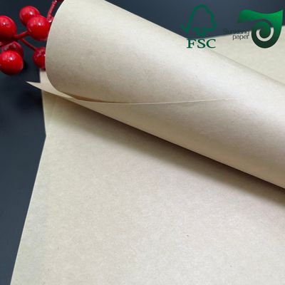 FSC 90gsm High Strength Brown Kraft Paper Food Grade For Paper Bags Handbags