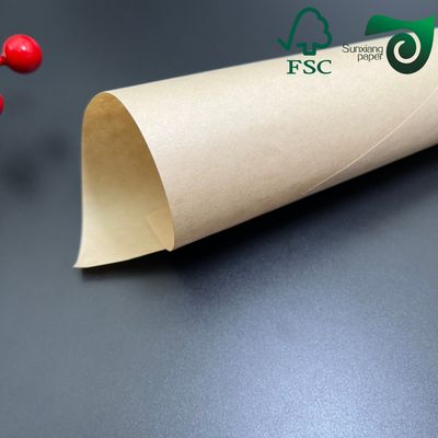 FSC 150g 350g Brown Polycoated Kraft Paper Single Double Sided for Cups   Bowls