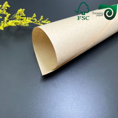 FSC PFAS Free 50gsm Yellow Brown Silicone Baking Parchment Paper Food Packaging Grade