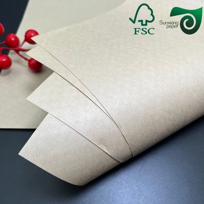 FSC 150g 350g Brown Polycoated Kraft Paper Single Double Sided for Cups   Bowls