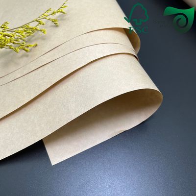 FSC Certified 60gsm 70gsm High Strength Brown Kraft Paper Food Grade Bag Material