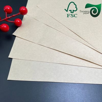 FSC Uncoated Brown Kraft Paper Sheets 50gsm 700gsm For Food Bag Manufacturing
