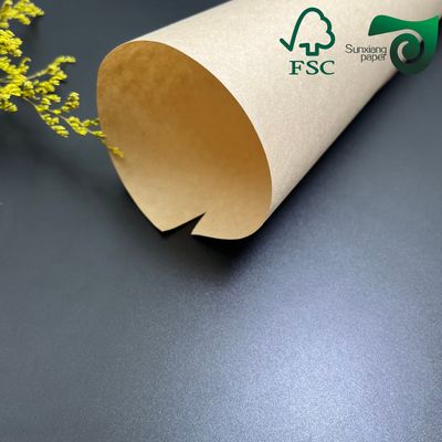 FSC Certified 60gsm 70gsm High Strength Brown Kraft Paper Food Grade Bag Material