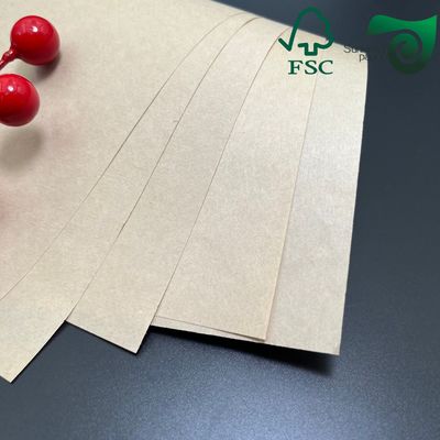 FSC Certified 60gsm 70gsm High Strength Brown Kraft Paper Food Grade Bag Material