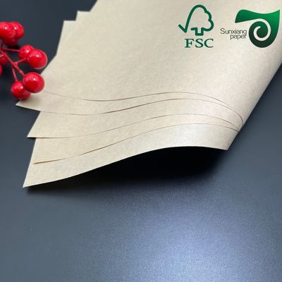 FSC Uncoated Brown Kraft Paper Sheets 50gsm 700gsm For Food Bag Manufacturing