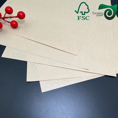 FSC 270gsm 300gsm Food Grade Brown Kraft Board  24" 36" For Lunch Boxes