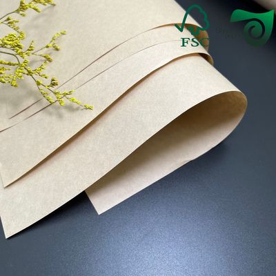 FSC Uncoated Brown Kraft Paper Sheets 50gsm 700gsm For Food Bag Manufacturing