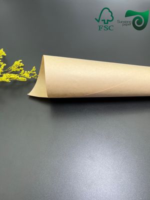 FSC 50gsm 60gsm Uncoated Brown Kraft Paper For Food Bag Production