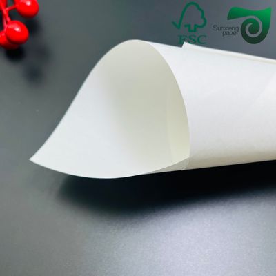 35gsm150gsm 250gsm Food Grade White One Side Glossy MG Kraft Paper For Food Packing FSC