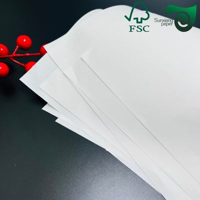 FSC 300gsm 350gsm 400gsm Density White Kraft Paper Sheets Specialized For Food Packaging