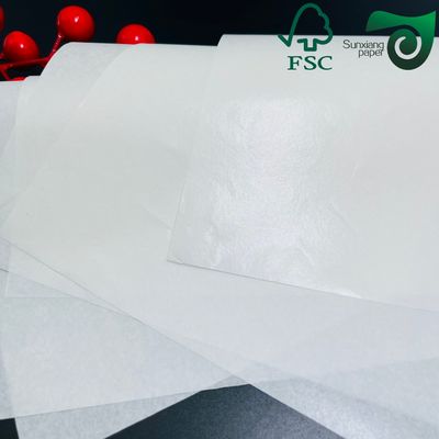 FSC Certified White Glassine Paper 60gsm 80gsm For Self Adhesive Stickers Labels
