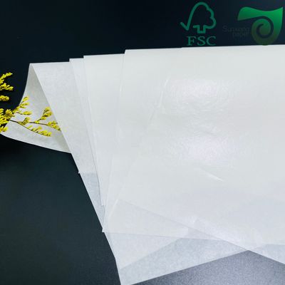 Food Grade Bleached Semi Transparent Glassine Wrapping Paper 21gsm 40gsm