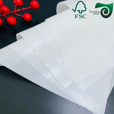 40gsm Food Grade White Kraft Greaseproof Hamburger Wrapping Paper