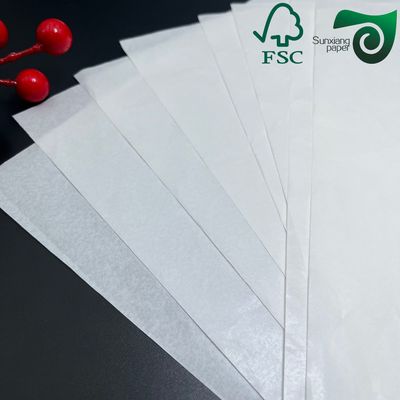 FSC Certified White Kraft Baking Wrapping Paper 25gsm 30gsm For Cake Packaging