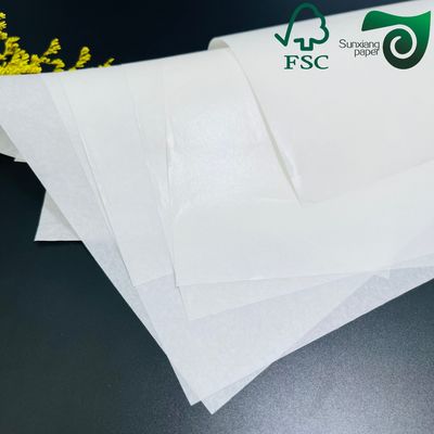 FSC Certified White Kraft Baking Wrapping Paper 25gsm 30gsm For Cake Packaging