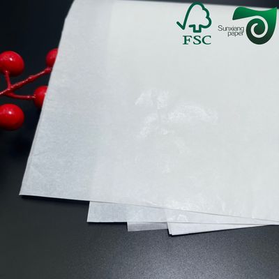 FSC Certified Acid Free White Translucent Glassine Wrapping Paper Rolls  Vegetable Packaging