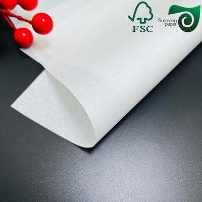 FSC Certified Acid Free White Translucent Glassine Wrapping Paper Rolls  Vegetable Packaging