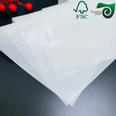 FSC Certified Greaseproof 40g Food Grade Sandwichs Hamburger Deli Wax Wrap Paper Print Ready