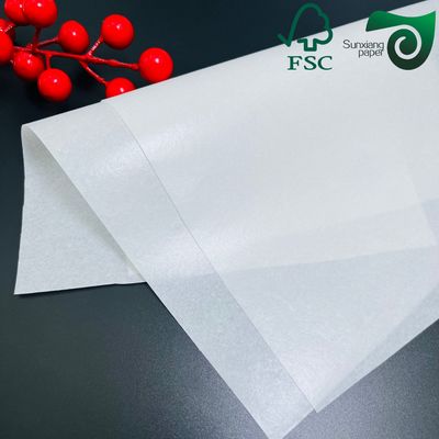 38gsm FSC Food Grade White Kraft Greaseproof Hamburger Wrapping Paper