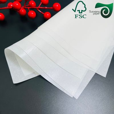 FSC  Eco Friendly Food Grade White Paper Waterproof Oilproof For Fried Foods