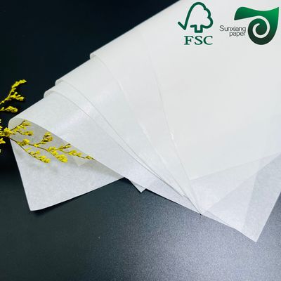 FSC  Eco Friendly Food Grade White Paper Waterproof Oilproof For Fried Foods