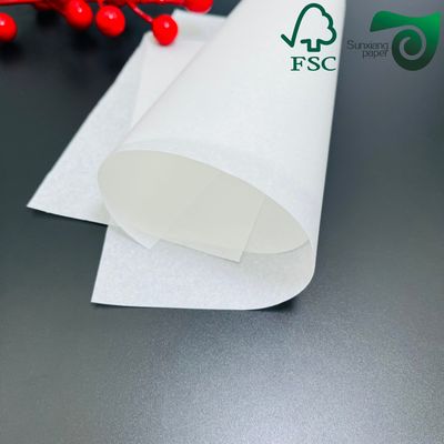 FSC Food Safe White Kraft Paper  40gsm With 10g PE Coating For Premium Food Packaging