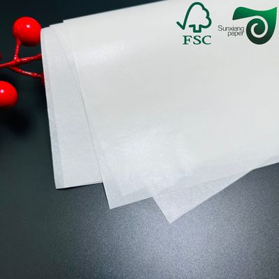 FSC 40g White Greaseproof MG Kraft Paper Silicone Oil Coated Paper For Food Sugar Packing