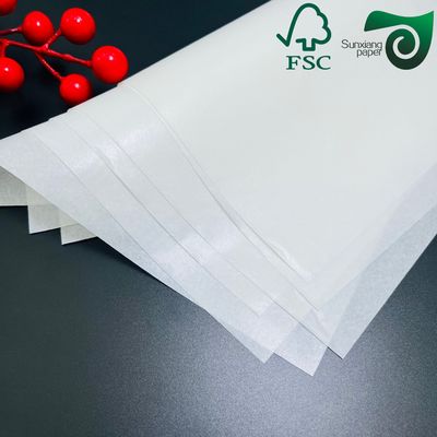 FSC 30gsm 90gsm Greaseproof Resistant Paper  Burger   Food Packing Sheets