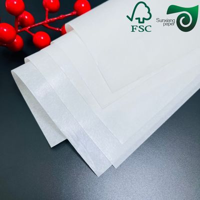 FSC 40gsm 50gsm Jumbo Roll Grease Proof Paper With Easy Slip Property Kit Sizes 3 5  7
