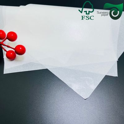 FSC 600mm Width Baking Wrapping Paper 25gsm 30gsm White Kraft Paper For Cake