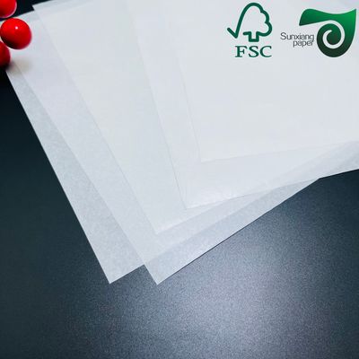 FSC 40gsm 50gsm Jumbo Roll Grease Proof Paper With Easy Slip Property Kit Sizes 3 5  7