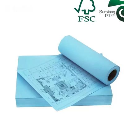 FSC 36 500 20lb Engineering Blue Bond Paper 3'' Core Inkjet Plotter Paper 2 Box