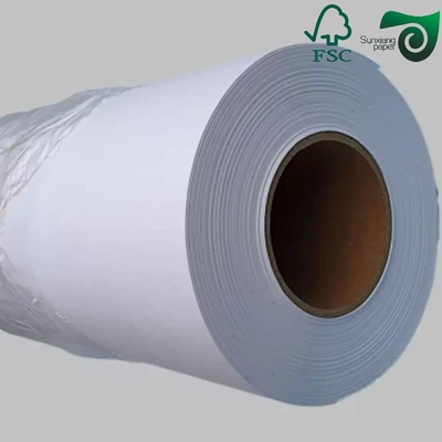 36"  500' Foot White Bond Plotter Paper Roll With A 3 Inch Core Uncoated And Smooth Surface