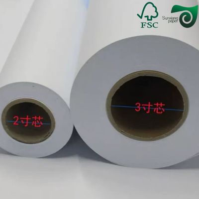 20lb 80gsm White Log Pulp CAD Bond Paper For Engineering Design Drawing