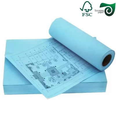 80g Double Sided Blueprint Paper Rolls 620mm 880mm 150m Length For Inkjet Printers