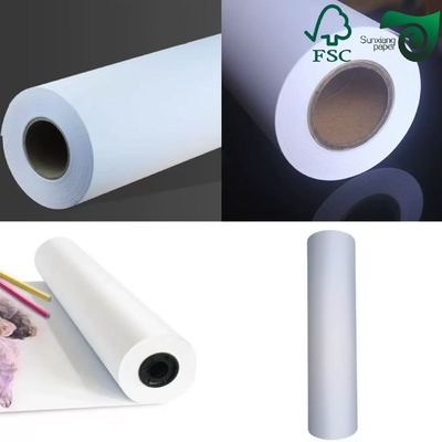 20lb 80gsm White Log Pulp CAD Bond Paper For Engineering Design Drawing
