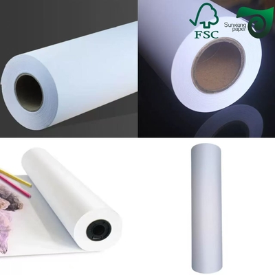 FSC CAD  Inkjet Printer Plotter Paper Roll 80g 24" 36"  500ft 2" Core