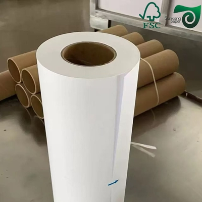 20Lb Uncoated Paper Plotter Paper Rolls For CAD Drawings With Inkjet Printing
