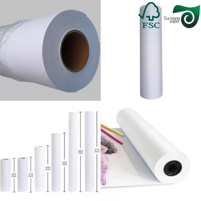 FSC A0 Engineering Drawing Paper Reel 80gsm For Construction Design Plotters