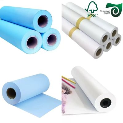 FSC 80gsm 24Inch 36Inch Woodfree Uncoated Paper  CAD Inkjet Plotter Paper Roll