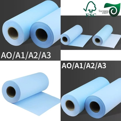 FSC Blue Digital Engineering Drawing Paper 80gsm  20'' 24''   50 Yards 2 Inch Core