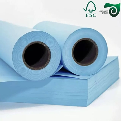 FSC Blue Digital Plotter Paper  80gsm 610mm Width End Application For Building Layout