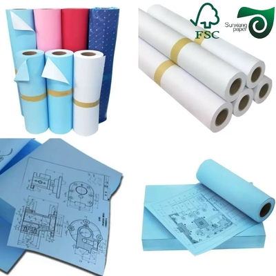 80gsm White Bond Plotter Paper Rolls For CAD Printers Available In 50m 100m 150m Lengths
