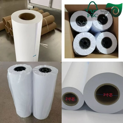 80gsm White Bond Plotter Paper Rolls For CAD Printers Available In 50m 100m 150m Lengths