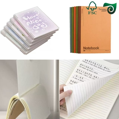 FSC Certified 80gsm Cream Uncoated Wood Free Paper  For School Notebooks  More