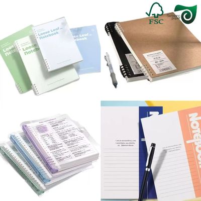 FSC 140gsm 350gsm Embossed Leather Grain Cover Paper For Notebook