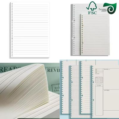 FSC Certified 80GSM Recycled Pulp Cream Woodfree Paper Premium Choice For Notebook Printing